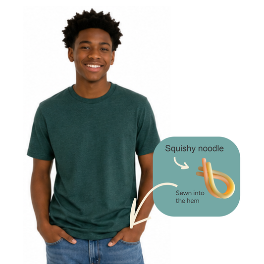 Fidget-Wear Adult T-Shirt - Soft Squishy Hem