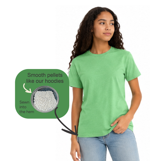 Fidget-Wear Adult T-Shirt - Soothing Pellet Hem