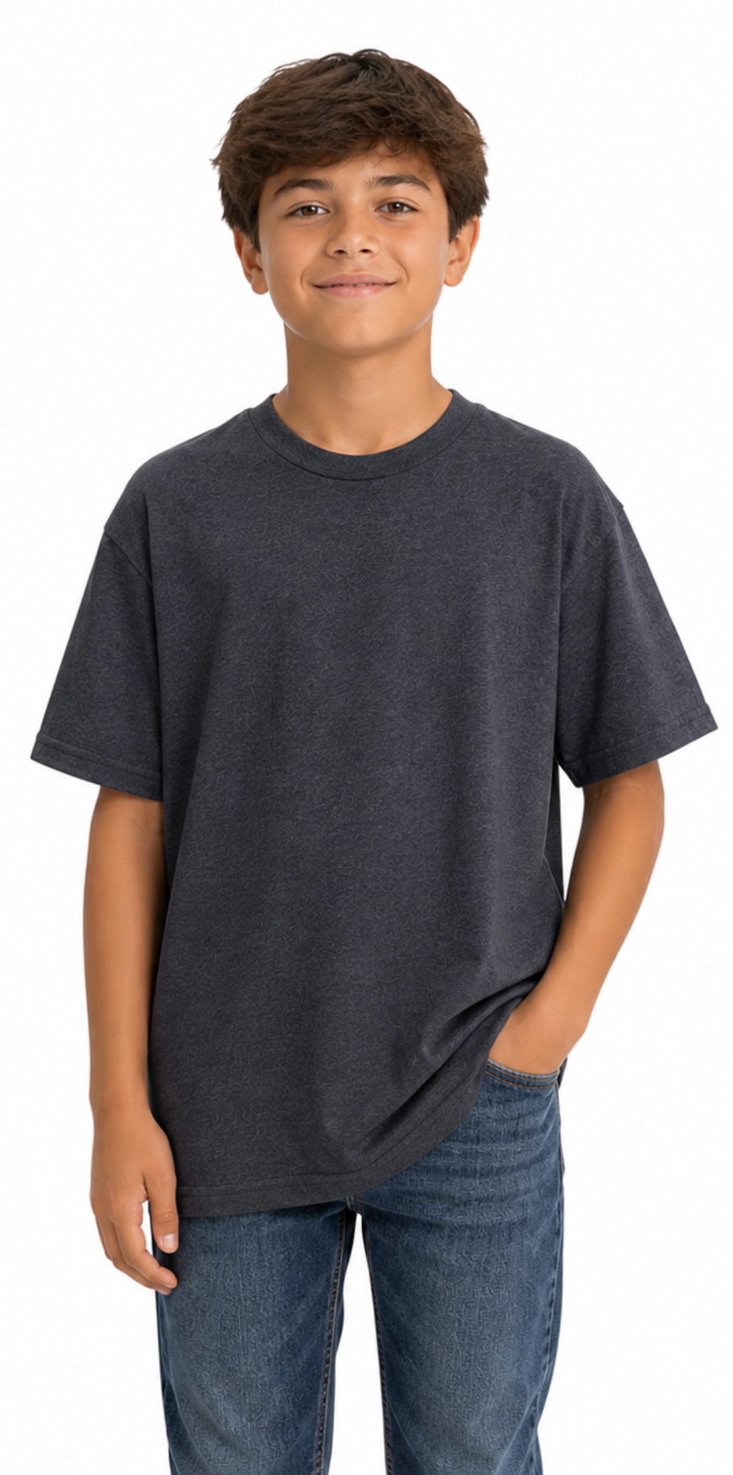 Fidget-Wear Youth T-Shirt - Soothing Pellet Hem